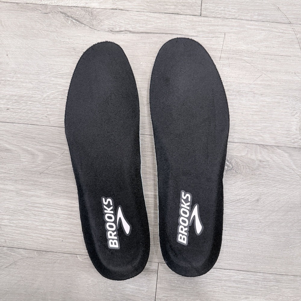 Brooks Size 8 OEM Replacement Insoles Shoe Inserts Black Cushioned Running Pair